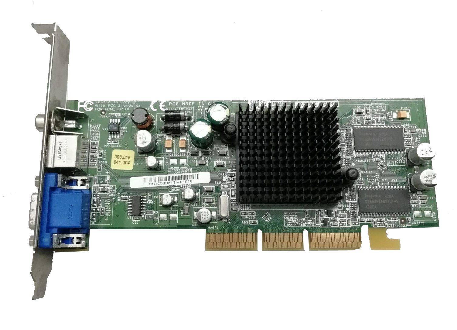 Grafische kaart ATI Radeon 9200 PRO 128MB DDR AGP 8x VGA S-VIDEO COMPOSIET RV280 ASUS